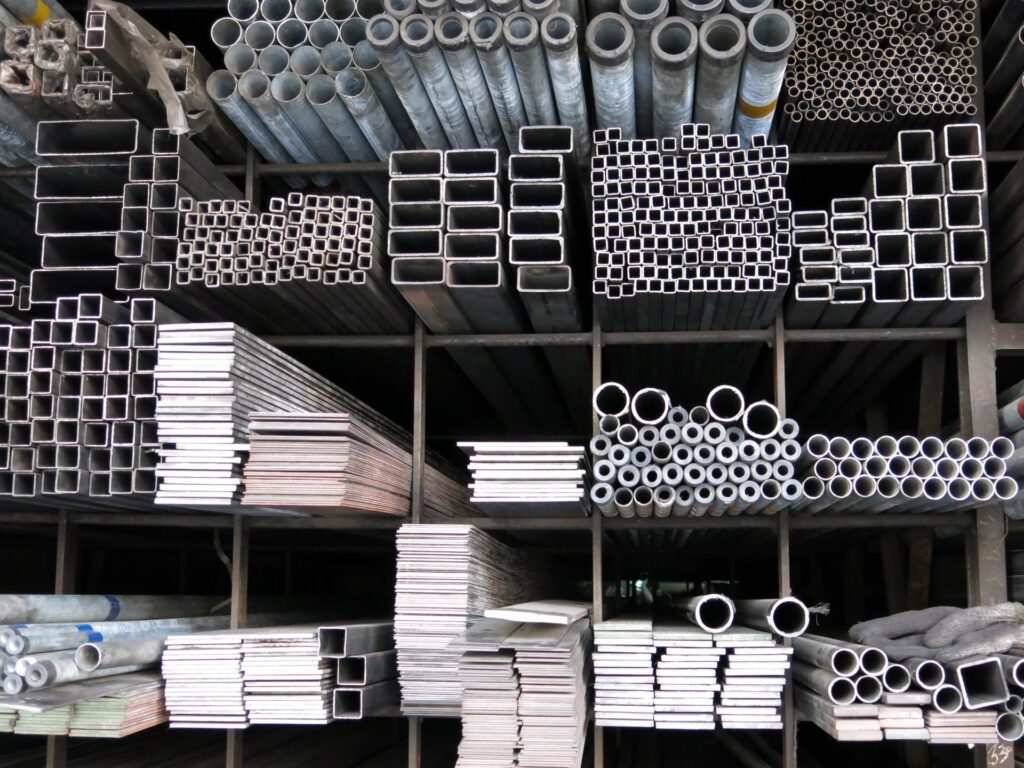different cuts of metal sheet and tube