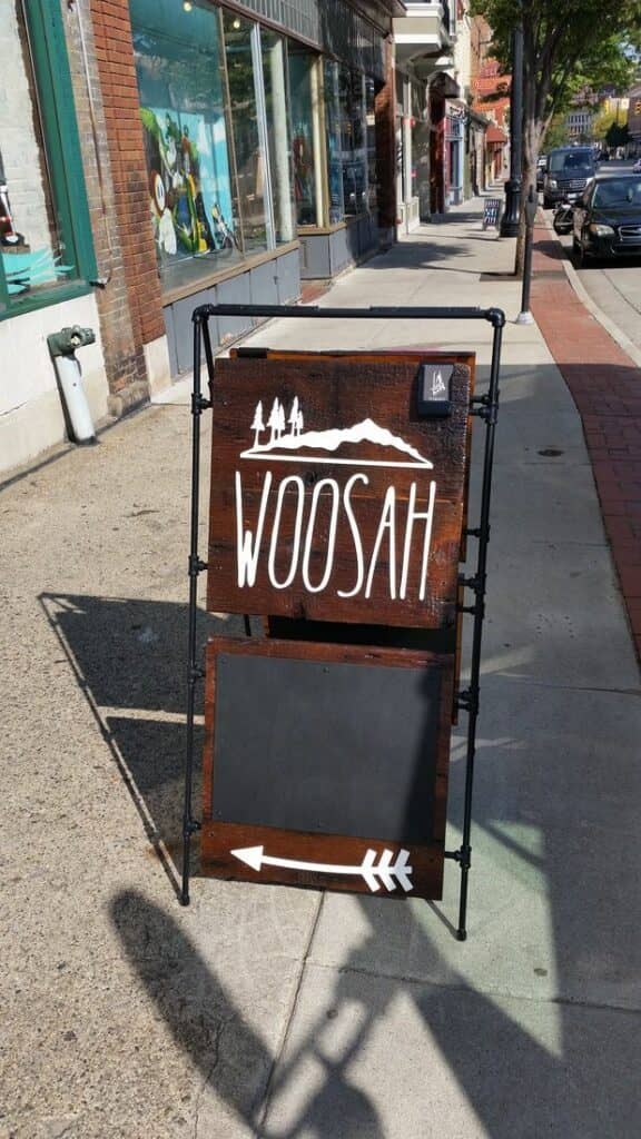 Woosah Sandwich Board Sign